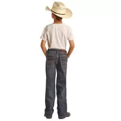 Rock & Roll Denim And Boys Thick Curve Logo Bootcut -Western Cowboy Equipment Shop HYBD0BR10Q 02