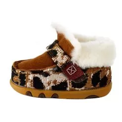 Twisted X Infant Leopard Print Sherpa Lined Driving Moc -Western Cowboy Equipment Shop ICA0025 3