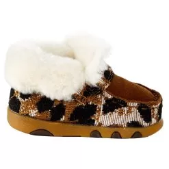 Twisted X Infant Leopard Print Sherpa Lined Driving Moc -Western Cowboy Equipment Shop ICA0025 5