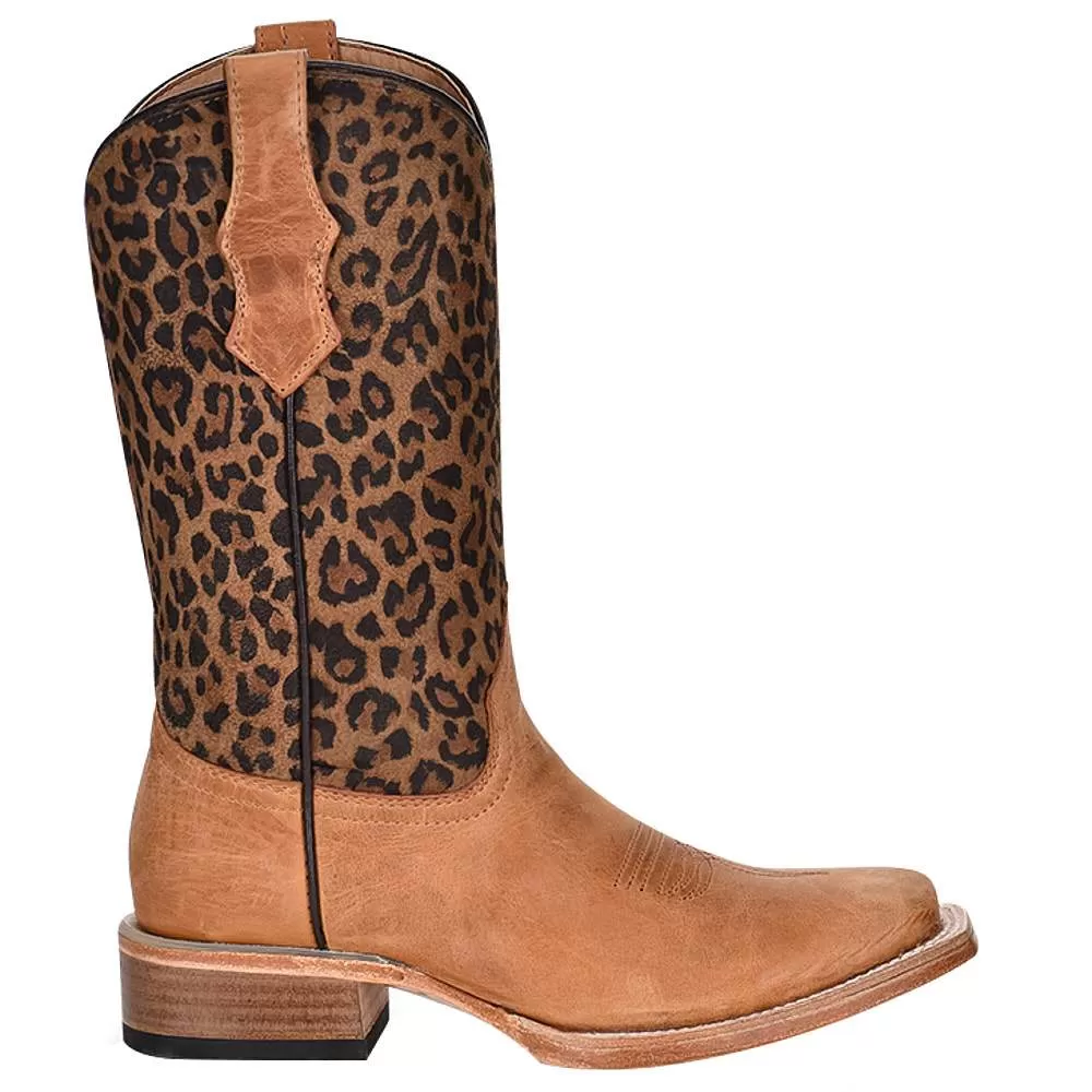 Circle G Kids Honey Leopard Print Top Sq Toe Boot 5 Circle G Kids Honey Leopard Print Top Sq Toe Boot - Image 3