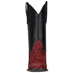 Circle G Kids Red Leopard Foot Black Shaft Cowboy Boot -Western Cowboy Equipment Shop J7110 3
