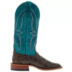Macie Bean Boots Ladies Co File Fofish Turquoise Sensation Top Boots -Western Cowboy Equipment Shop M9120 05