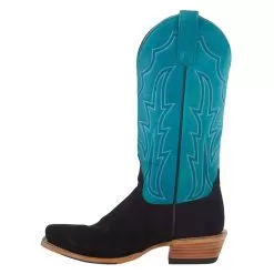 Macie Bean Women`s MB TH Black Suede 13in. Turquoise Sinsation Boot -Western Cowboy Equipment Shop M9508 3