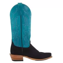 Macie Bean Women`s MB TH Black Suede 13in. Turquoise Sinsation Boot -Western Cowboy Equipment Shop M9508 5