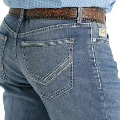 Cinch Men's Ian Medium Stonewash Jeans -Western Cowboy Equipment Shop MB56436001 02