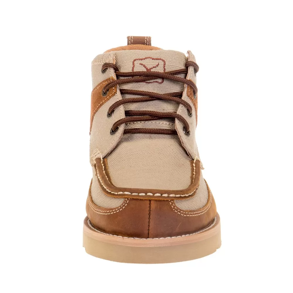 Twisted X Men's Twisted X Khaki Oiled Saddle 4in. Wedge Sole Casual Shoe 4 Twisted X Men's Twisted X Khaki Oiled Saddle 4in. Wedge Sole Casual Shoe - Image 2