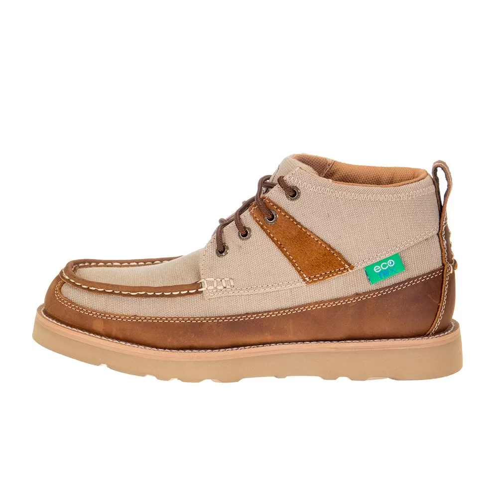 Twisted X Men's Twisted X Khaki Oiled Saddle 4in. Wedge Sole Casual Shoe 5 Twisted X Men's Twisted X Khaki Oiled Saddle 4in. Wedge Sole Casual Shoe - Image 3