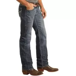 Rock N Roll Cowboy Men's Stackable Dark Wash Jean -Western Cowboy Equipment Shop MSP1763 2