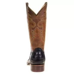 R Watson Boots Men's R Watson Black Caiman Tail 13in. Mad Dog Tan Top Boots 10 R Watson Boots Men's R Watson Black Caiman Tail 13in. Mad Dog Tan Top Boots -Western Cowboy Equipment Shop MU10000 3