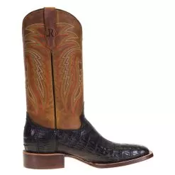 R Watson Boots Men's R Watson Black Caiman Tail 13in. Mad Dog Tan Top Boots 11 R Watson Boots Men's R Watson Black Caiman Tail 13in. Mad Dog Tan Top Boots -Western Cowboy Equipment Shop MU10000 4