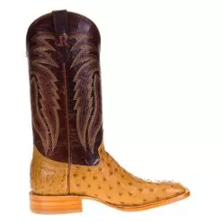 R Watson Boots Men's Antique Saddle Full Quill Ostrich 13in. Volcano Brass Goat Top Boot -Western Cowboy Equipment Shop MU10001 4
