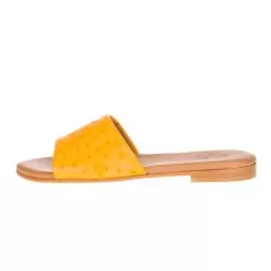 Agavesky Women's Agave Sky Mustard Full Quill Ostrich Sandal -Western Cowboy Equipment Shop MUST SANDAL 2