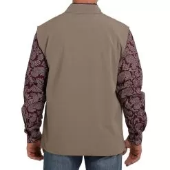 Cinch Men's Lightweight Vest Khaki 7 Cinch Men's Lightweight Vest Khaki -Western Cowboy Equipment Shop MWV1239001 3