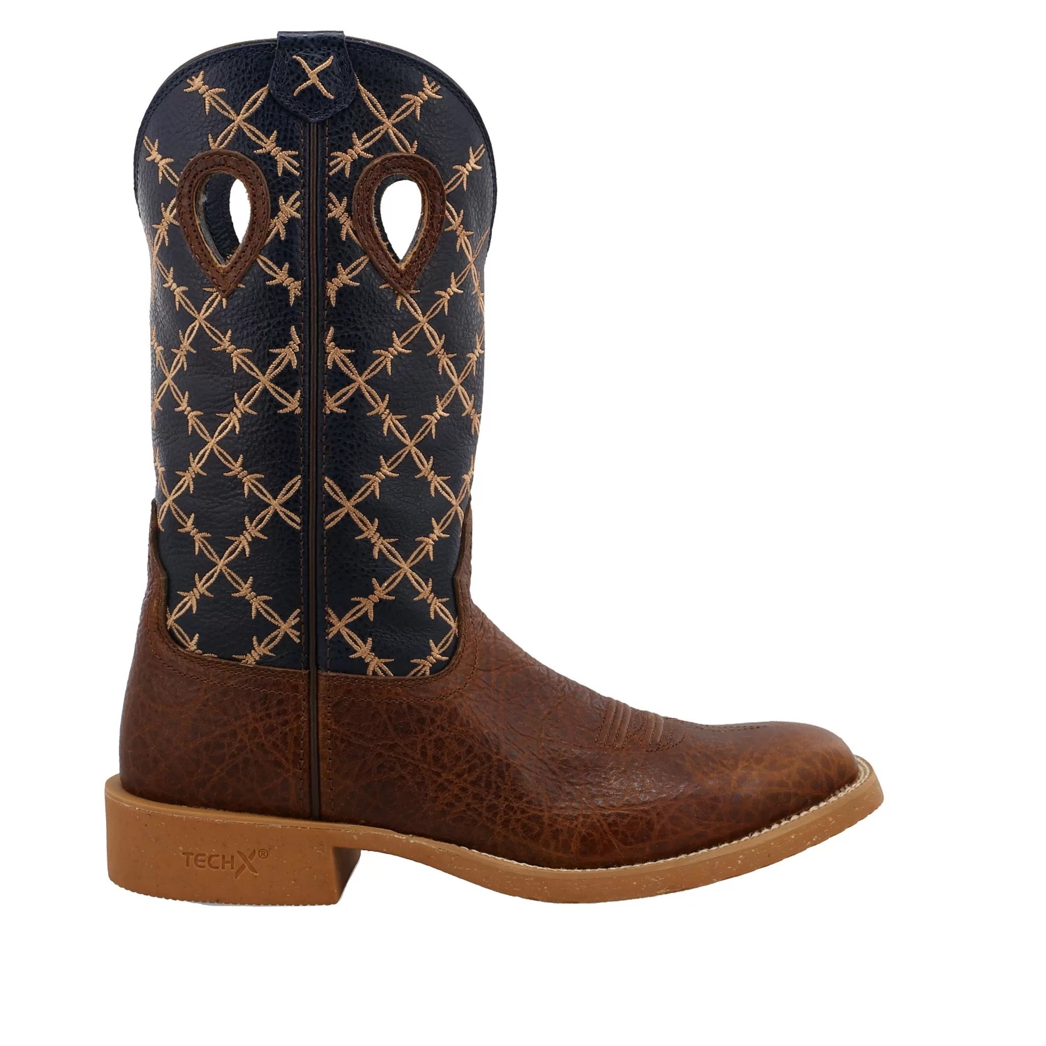 Twisted X Men's TechRustic Brown And Navy Boot 5 Twisted X Men's TechRustic Brown And Navy Boot - Image 3