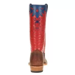 Olathe Boot Company Kid's Red & Blue Spider Web Cowboy Boots -Western Cowboy Equipment Shop OK42 3