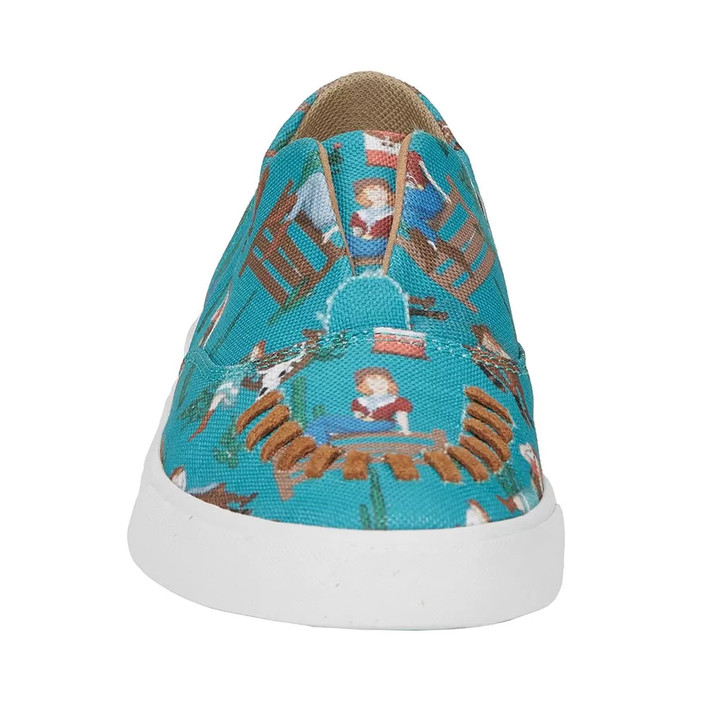 Reba By Justin Women's Alice Turquoise Slip On 4 Reba By Justin Women's Alice Turquoise Slip On - Image 2