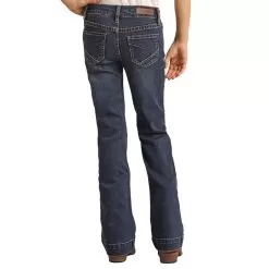 Rock & Roll Denim Smiley Pocket Mid Rise Trousers -Western Cowboy Equipment Shop RRGD5MR0GG 1