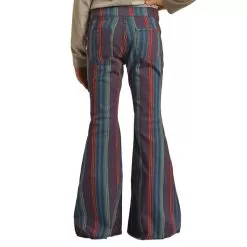 Rock & Roll Denim Multi Color Stripe Bell Bottoms -Western Cowboy Equipment Shop RRGD7PR0GD 1