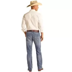 Rock N Roll Cowboy N Cowboy Mens Reflex EMB Straight Jeans -Western Cowboy Equipment Shop RRMD0SR1FW 02