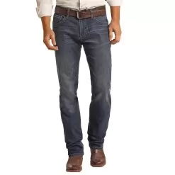 Rock N Roll Cowboy Men's Revolver Dark Vintage Wash Jean -Western Cowboy Equipment Shop RRMD1RRYWW 2