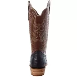 R Watson Boots Men's Black Full Quill Ostrich 13in. Cognac Sinatra Top Boot -Western Cowboy Equipment Shop RW4510 1 4