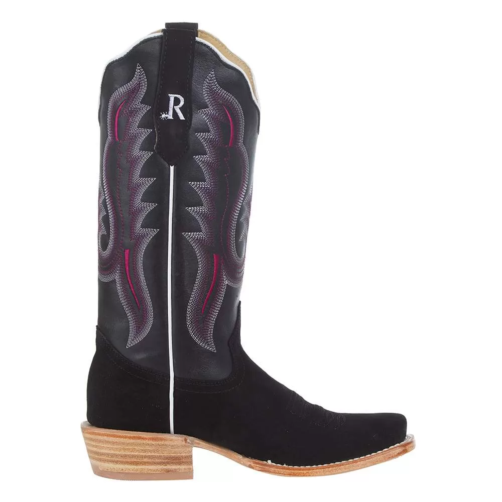 R Watson Boots R Womens Black Roughout 13in Black Boot 7 R Watson Boots R Womens Black Roughout 13in Black Boot - Image 5