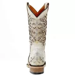 Corral Kids White Glitter Inlay Sq Toe Cowgirl Boot 10 Corral Kids White Glitter Inlay Sq Toe Cowgirl Boot -Western Cowboy Equipment Shop T0039 41