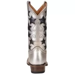 Corral Kids Corral Boot Silvery And Navy Blue Stars Square Toe Cowgirl Boot -Western Cowboy Equipment Shop T0128 3