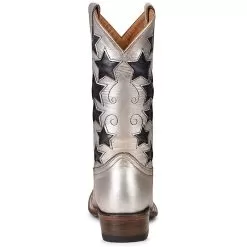 Corral Kids Corral Boot Silvery And Navy Blue Stars Square Toe Cowgirl Boot -Western Cowboy Equipment Shop T0128 4