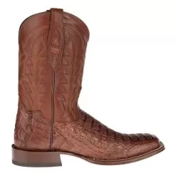 Tony Lama Men's Cognac Horn Back Caiman Square Toe Cowboy Boots -Western Cowboy Equipment Shop TL5204 4