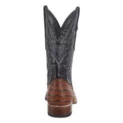 Tanner Mark Boots Men`s Matte Cognac Caiman Belly 12` Kabul Black Top Square Toe Boot 10 Tanner Mark Boots Men`s Matte Cognac Caiman Belly 12` Kabul Black Top Square Toe Boot -Western Cowboy Equipment Shop TM207031 4