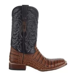 Tanner Mark Boots Men`s Matte Cognac Caiman Belly 12` Kabul Black Top Square Toe Boot 11 Tanner Mark Boots Men`s Matte Cognac Caiman Belly 12` Kabul Black Top Square Toe Boot -Western Cowboy Equipment Shop TM207031 5