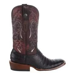 Tanner Mark Boots Men`s Matte Black Caiman Belly 12` Toscana Rojo Top Square Toe Boot -Western Cowboy Equipment Shop TM207039 5