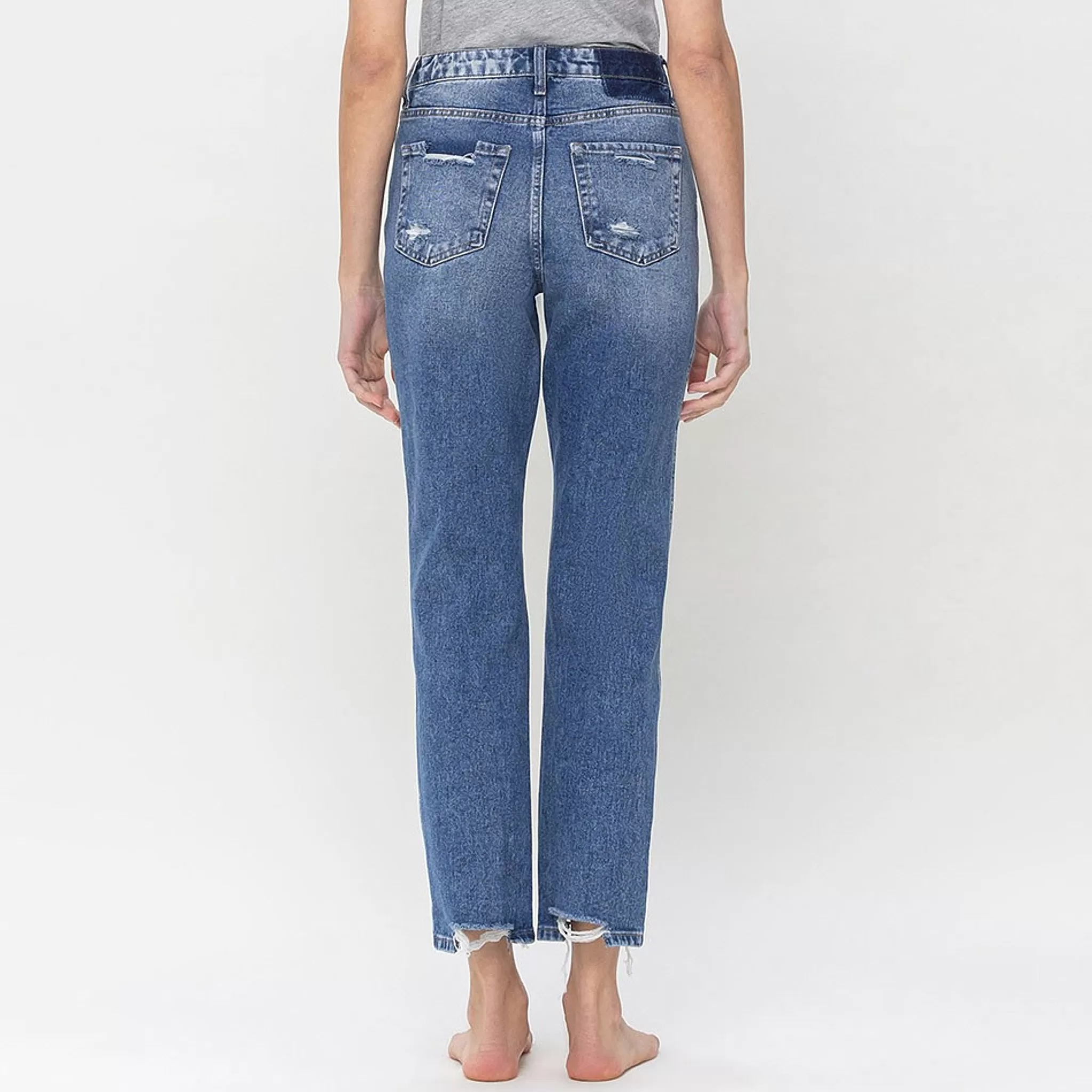 Flying Monkey Women's Super High Rise Straight Jeans - Lolita 4 Flying Monkey Women's Super High Rise Straight Jeans - Lolita - Image 2