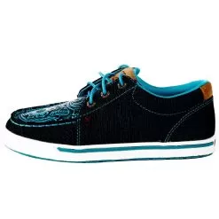 Twisted X Kids Blue Dura TWX Tooled Kicks Casual Shoe -Western Cowboy Equipment Shop YCA0011 3
