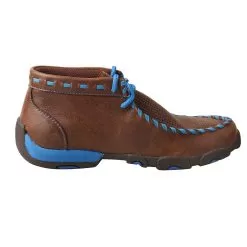 Twisted X Kids Twisted X Woven Brown And Blue Driving Mocs -Western Cowboy Equipment Shop YDM0027 4
