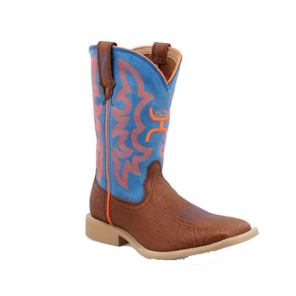 Twisted X Youth Hooey Cognac Shoulder With Neon Top Cowboy Boots 5 Twisted X Youth Hooey Cognac Shoulder With Neon Top Cowboy Boots - Image 3